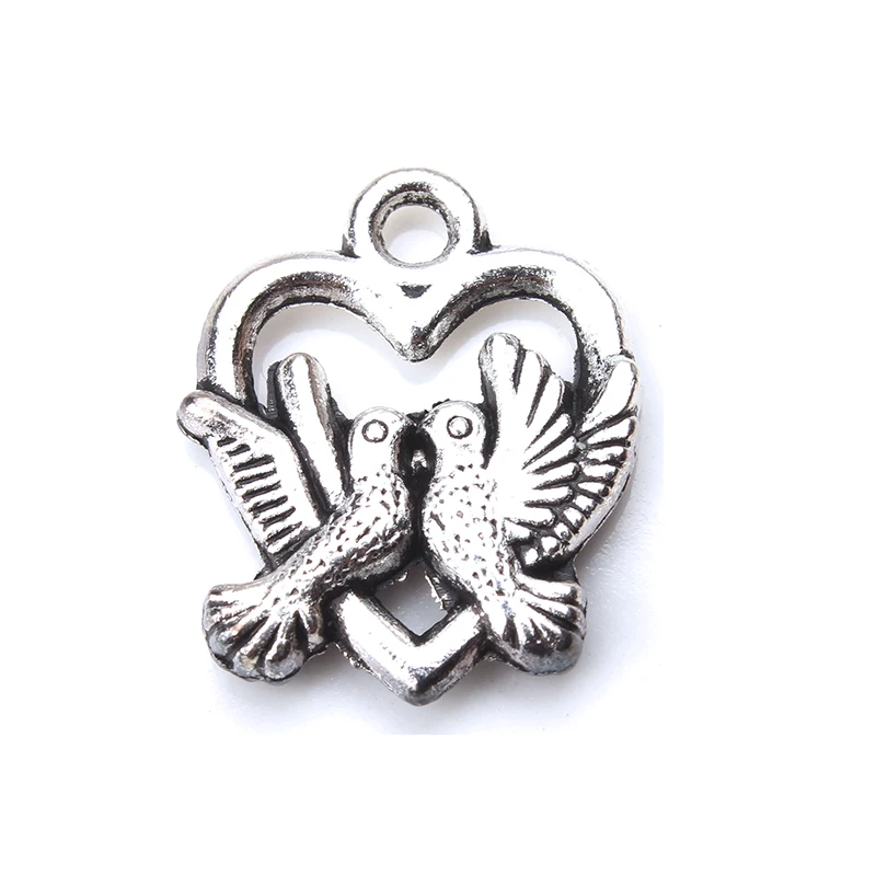 10pcs-lot-19-x-14mm-Love-bird-Charms-Antique-Silver-Tone-Great-for-Wedding-Designs-or (1)