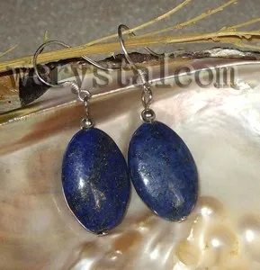 

Natural Lapis Lazuli Natural Stone Drop Earrings Oval