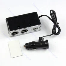 2 порта двойной USB Автомобильное зарядное устройство адаптер для прикуривателя Разветвитель