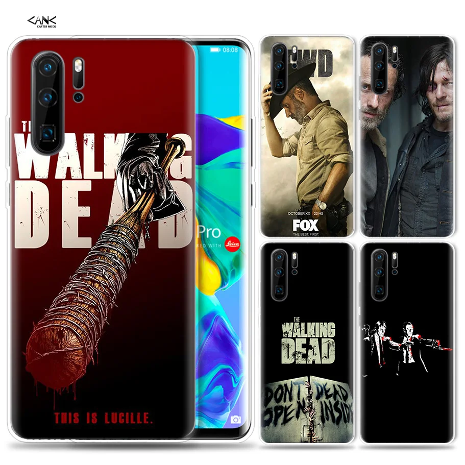 

Case for Huawei P30 P20 P10 P9 Mate 10 20 Lite Pro Mobile Cell Phone Bag P Smart Z 2019 Plus The Walking Dead P8 P30Pro P20lite