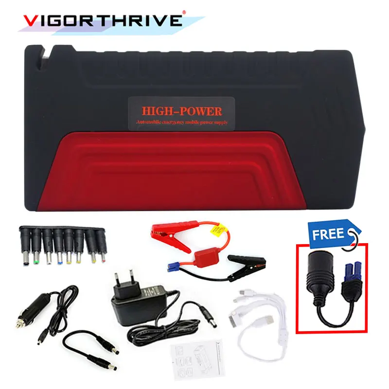 

Car Jump Starter Auto Battery Booster Power Bank Peak Portable 600A 12v For Petrol car Mini Emergency Starting Device