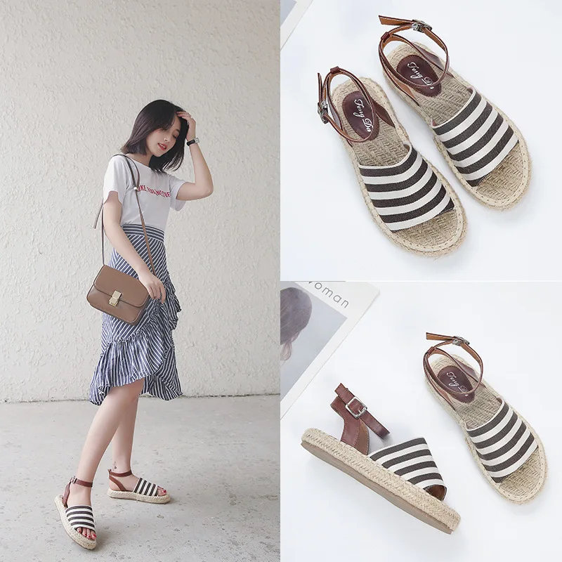 

2019 Toe Leisure Shoe Flat Bottom Woman Sandals