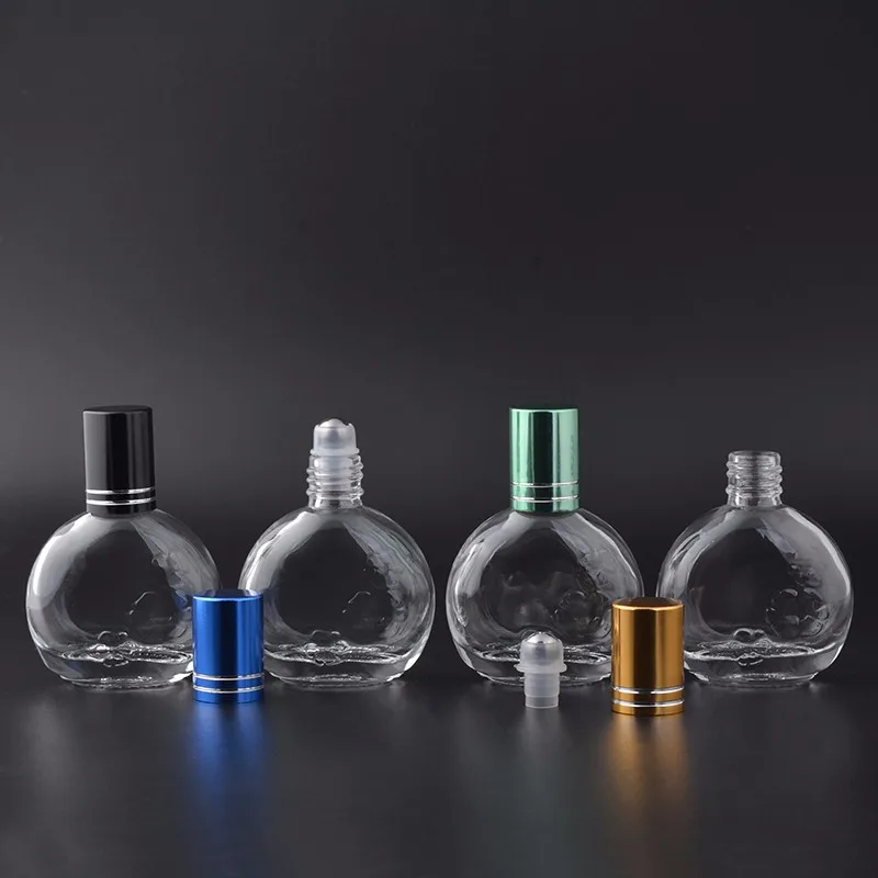 MUB 13 мл мини стальная шариковая бутылка пустая многоразовая бутылка с роликом для эфирного масла дорожная прозрачная стеклянная бутылка для духов