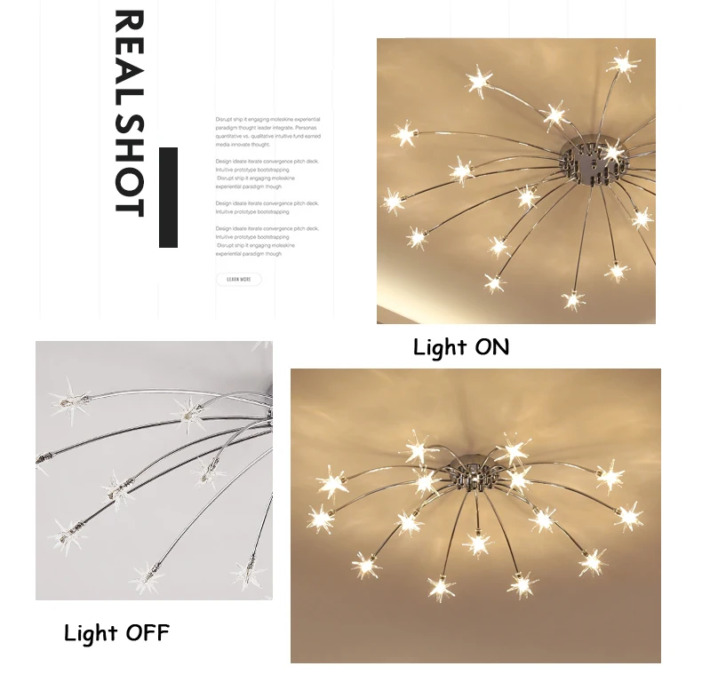 Sala de Estar Norbic Criativo Cromo Ferro Flor g4 Lâmpada Led Lustres Casa Deco Vidro Claro Estrela Chanderlier Iluminação 31 led lustres casa deco sala de estar