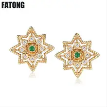 925 sterling silver natural emerald earrings make old hipster girls gift retro van. J0149 925 sterling silver natural emerald earrings make old hipster girls gift retro van. J0149