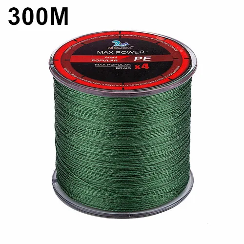 300 м HI BLACK бренд Япония Multifilament PE плетеная леска 6 фунтов до 80 фунтов - Цвет: Green 300m