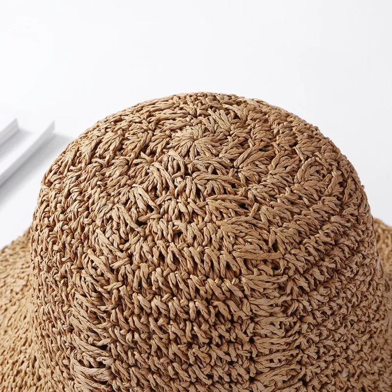 Женская соломенная шляпа с крючком летняя складная от солнца|beach hat|straw boater hatboater hat
