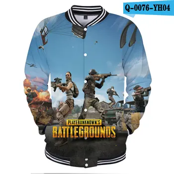 

New Harajuku Cool PUBG 3D Jackets Men/Women Cotton Jacket Sweatshirt 3D loose men/women Winter Pop Fashion 3D Jacket Baseball