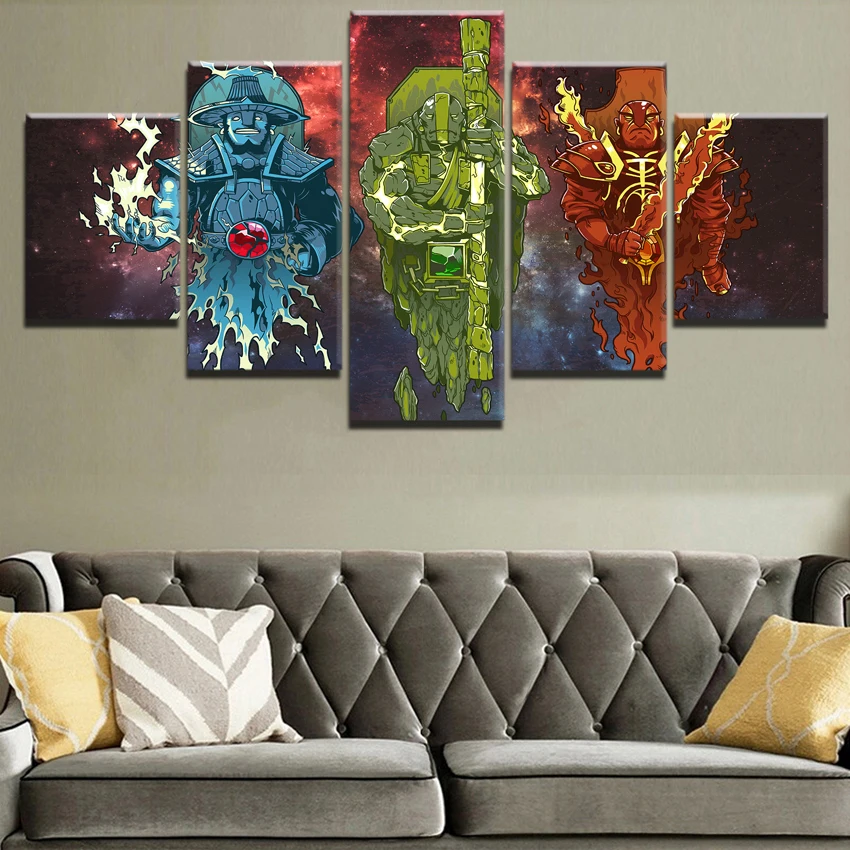 DOTA 2 Game 5 Piece Painting Canvas Wall Art Modern HD Print Decorative Picture Home Living Room Artwork | Дом и сад