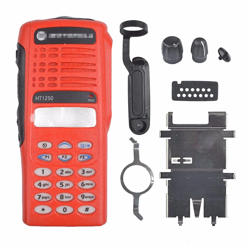 Red Replacement Repair Case Housing Cover for Motorola HT1250 Full