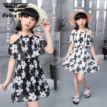Kids Clothing Beach Dresses for Girls Summer Style Girl Dress Floral Print Cotton Birthday Party Sundress Baby Children Clothes summer infant baby girl ruffle floral dress sundress briefs outfits clothes set children kids new arrival girls clothing