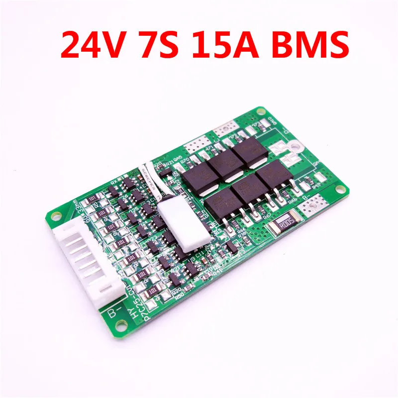 Батарея для электровелосипеда 7S 24V 15A BMS 24v литиевый аккумулятор BMS для электрического велосипеда 29,4 V 8Ah 10Ah 12Ah литий-ионный аккумулятор с функцией баланса