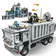 Спецназ военный WW2 Мобильная команда автомобиль грузовик война база Строительные блоки мини армии фигуры кирпичные игрушки для детей подарок