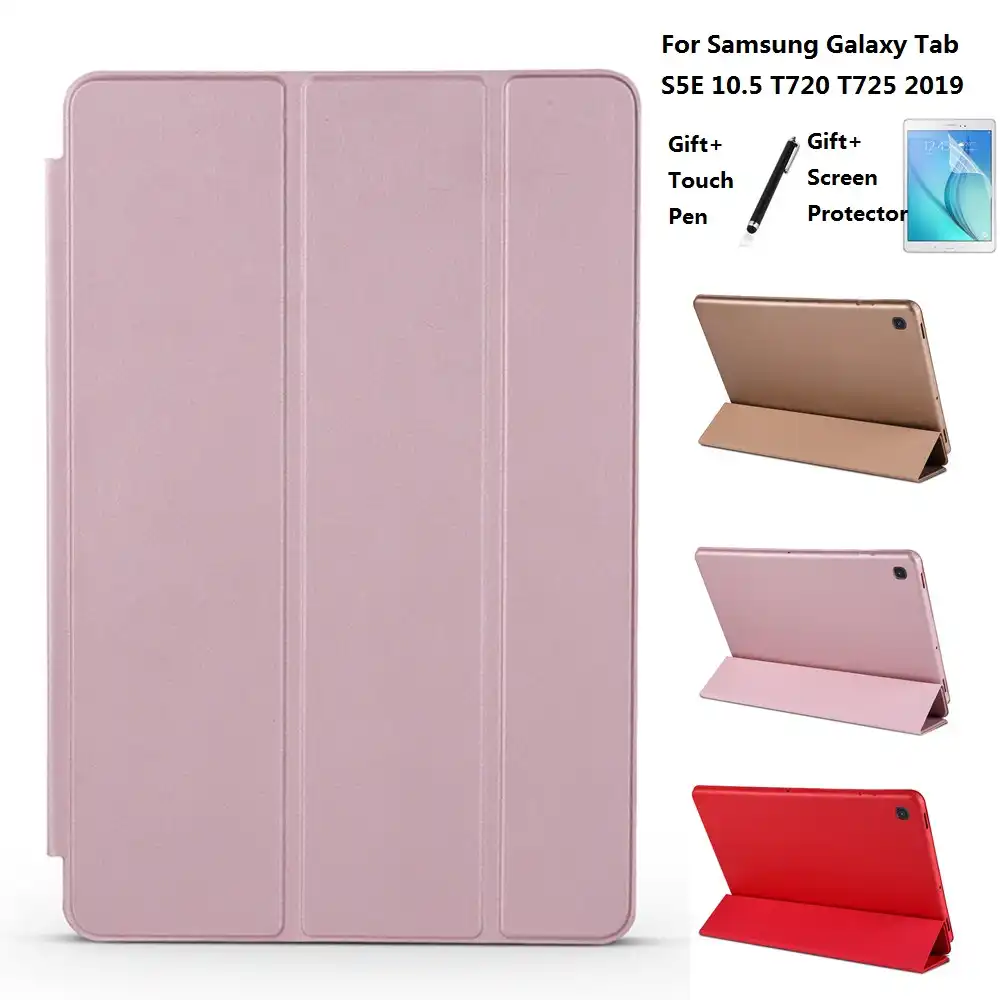 Мягкий чехол для Samsung Galaxy Tab S5E 2019 тонкий кожаный 10 5 с магнитной складкой и