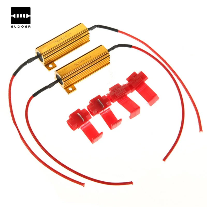 

New Arrival 2Pcs 50W Flash Rate Load Resistors LED Turn Signals Buld Controllers motorcycle Best Price
