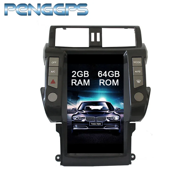 

Tesla Style 13.6 Inch Android 6.0 Car GPS Navigation DVD Player for Toyota Land Cruiser Prado 150 2014-2017 Auto HeadUnit Radio