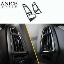 For Ford Focus MK3 2012 2014 Carbon fiber color ABS font b Interior b font dashboard