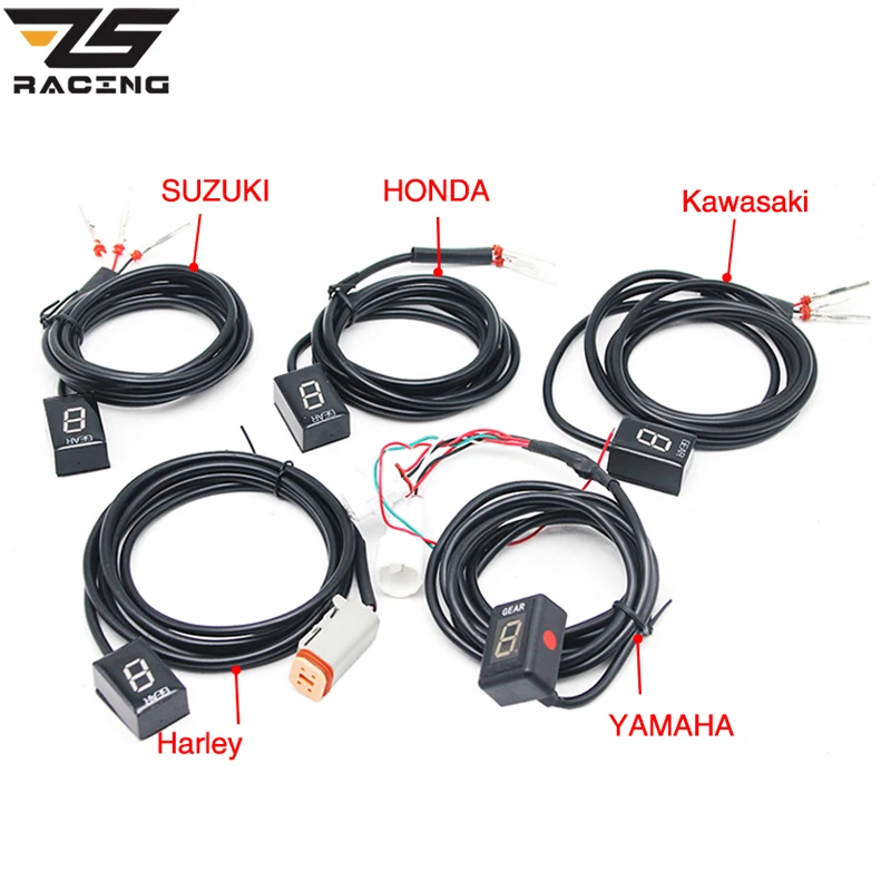 ZS Racing Ecu Plug Mount 6 Скоростной дисплей индикатор уровня 1 подходит для Yamaha Honda Kawasaki Suzuki