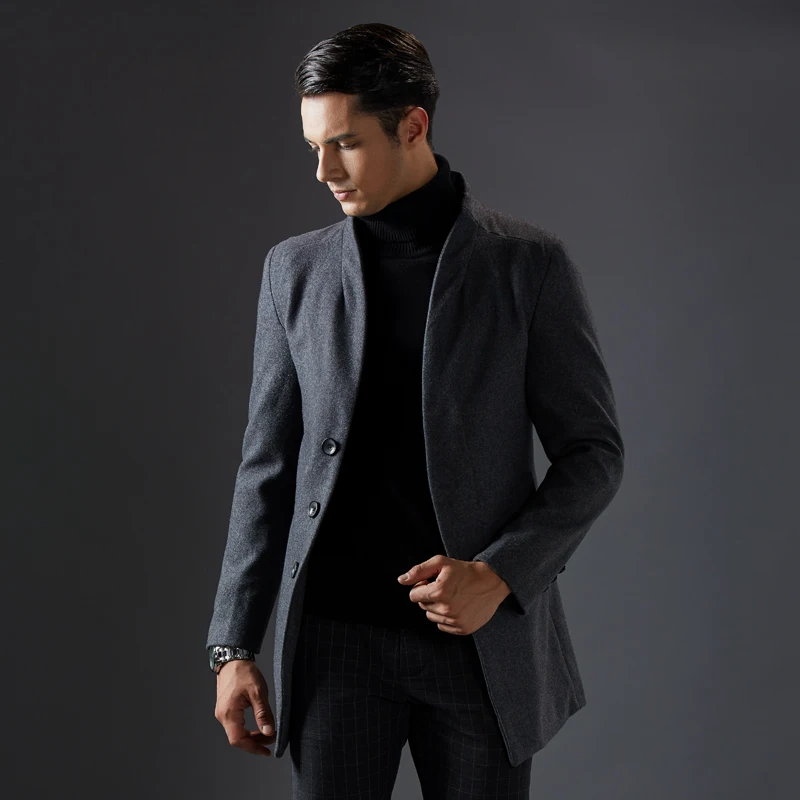 Лидер продаж, осенне-зимнее Мужское пальто, сохраняющее тепло, повседневное, деловая мода, мужское Брендовое пальто, куртка, Тренч, верхняя одежда, ветровка, куртки