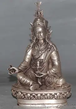 

Tibet Tibetan Buddhism Silver Seat Guru Padmasambhava Rinpoche Buddha Statue