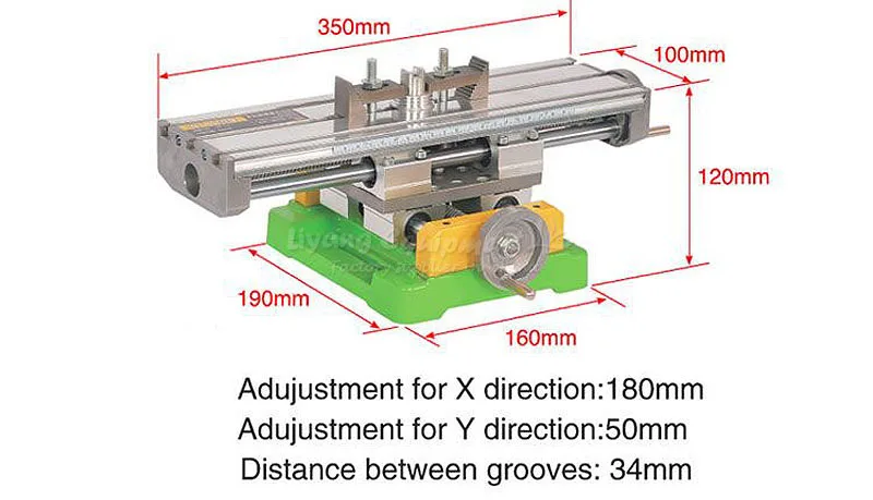 

Multifunction Milling Machine Bench drill Vise Fixture worktable X Y-axis adjustment Coordinate table LY 6350