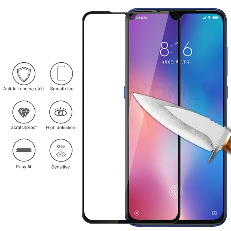 

Full Cover Tempered Glass For Xiaomi CC9 CC9E 2019 Mi A3 MiA1 MiA2 Screen Protector For Xiaomi Mi CC9 Mi9 SE Mi 9T Pro Glass