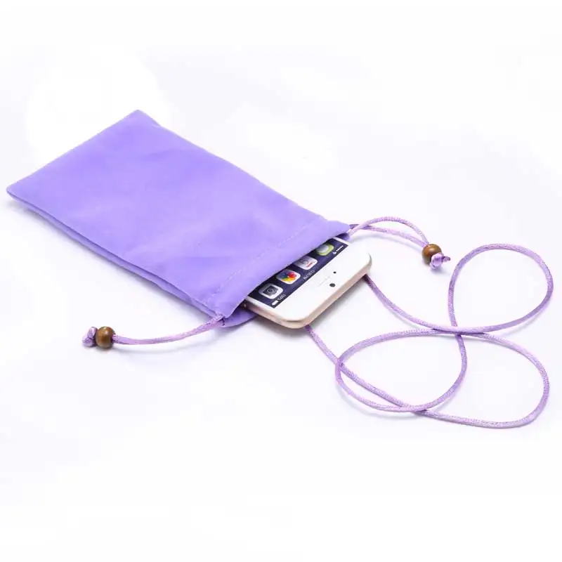 iphone 7 silicone case Universal Cotton velvet bag hanging neck phone bag Fits For SAMSUNG For iphone XS MAX 8 plus cover case for OnePlus huawei Nokia iphone 8 plus leather case