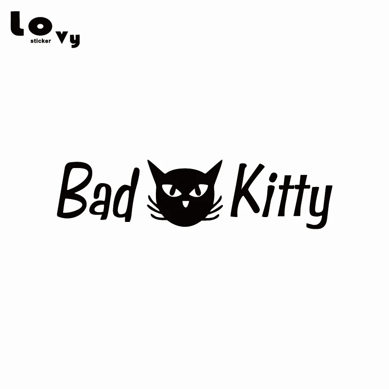 

Bad Kitty With Cat-Headed Vinyl Sticker Decal For Car Window Bumper Decoration