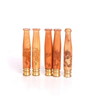

Taxus Wood Carving Cigarette Holder Solid Wood Filter Pipes Smoking Pipe Portable Creative Tobacco Pipe Smoke Mouthpiece