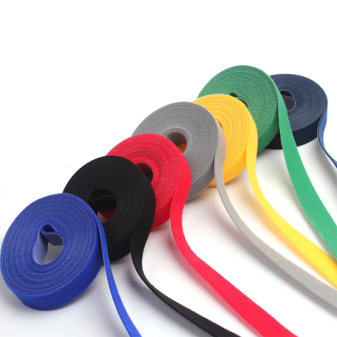 

10mm x 5m Self Adhesive Reusable Cable Tie Nylon Fastener Hook and Loop Strap Cord Ties PC TV Organizer