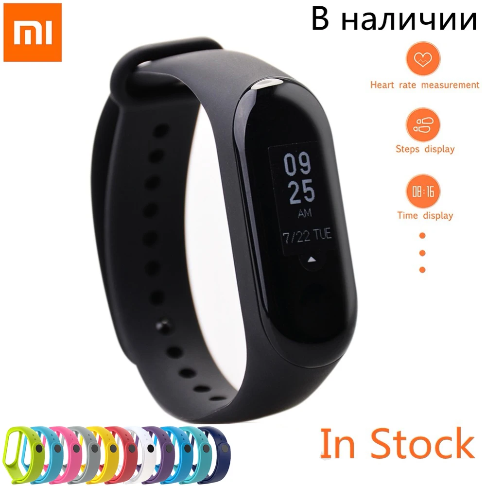 

Original Mi Band 3 Fitness Bracelet OLED Touch Screen 5ATM Waterproof Xiaomi Band 3 Smartband Weather Forecast Global Language