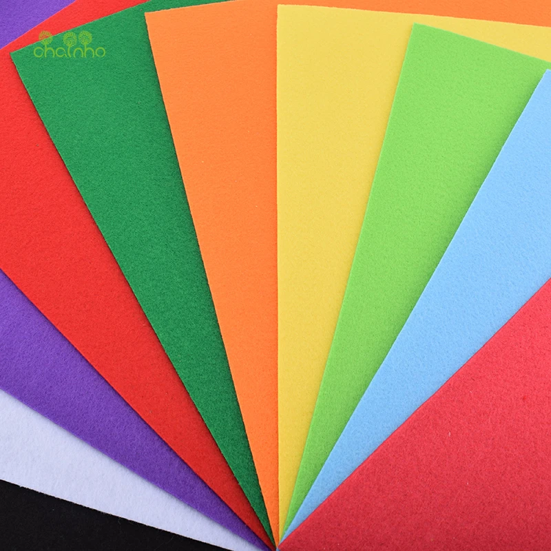 

Chainho 2mm Felt Fabric,Mix 10 pcs Bundle,Thick Nonwoven Polyester Cloth/Home Decoration For Sewing Dolls&Crafts 20x30cm/piece