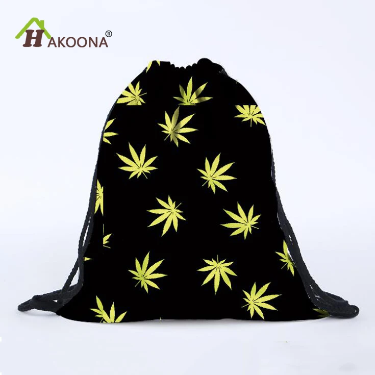 HAKOONA weed ccharno zielony сумки для обуви из полиэфирной ткани дорожные плечи рюкзак на