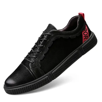 

Comfortable Mens Genuine Leather Casual Shoes Sneakers Outdoor Loafers Men Shoes Quality Leather Shoes Men Flats Velvet Shoes