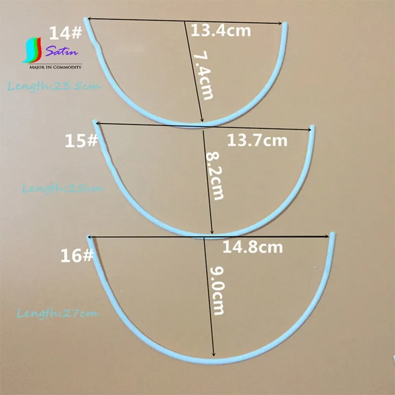 Полукруглое пластиковое нейлоновое нижнее белье, кольца для бюстгальтера, устойчивые опоры скелета, Швейные аксессуары для бюстгальтера S0188N