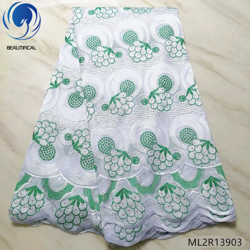 

BEAUTIFICAL swiss lace fabric swiss cotton lace african nigerian lace fabrics dresses pretty design for wedding party ML2R139