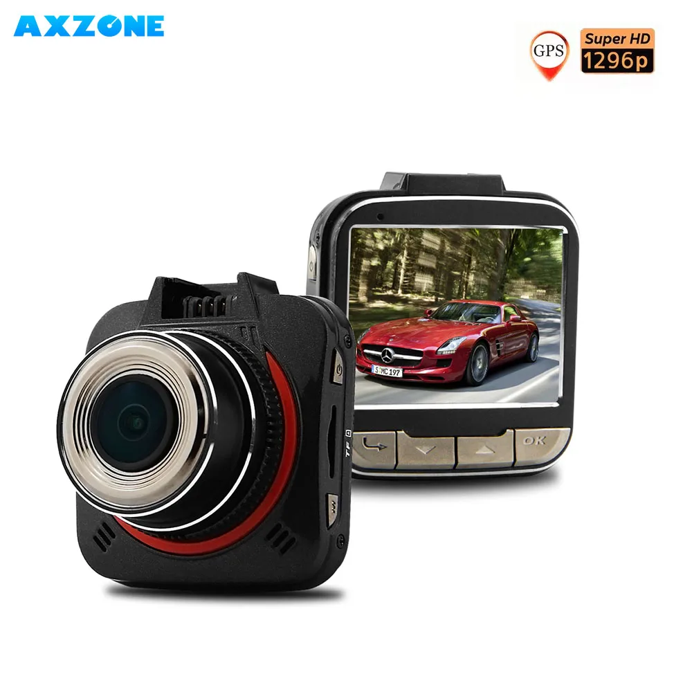 

AXZONE D052 Car Dash Cam Super HD 1296P GPS Dvr with Ambarella A7LA50 Super Night Vision Car Video Registrar WDR G-Sensor DVR