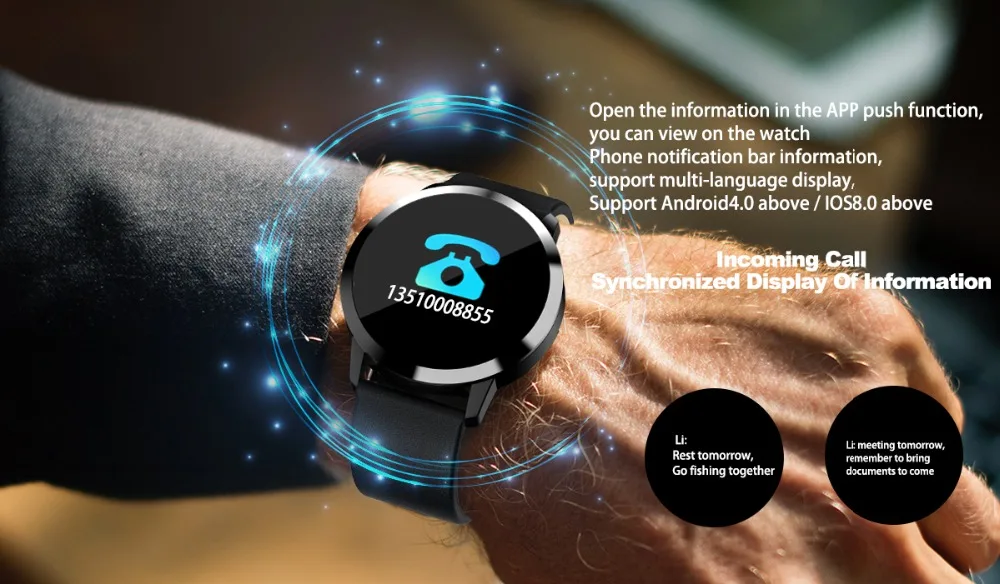 Новинка Q8 OLED Bluetooth Смарт-часы из нержавеющей стали водонепроницаемые носимые устройства Smartwatch наручные часы мужские и женские фитнес-трекер