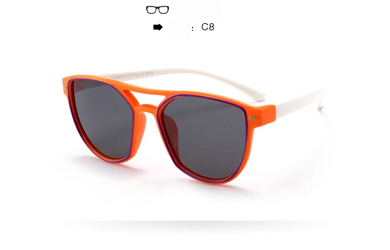 Для маленьких детей солнцезащитные очки Поляризованные Кошачий глаз ребенка безопасности покрытие очки Polaroid Солнцезащитные очки Мода TR90 Оттенки Óculos