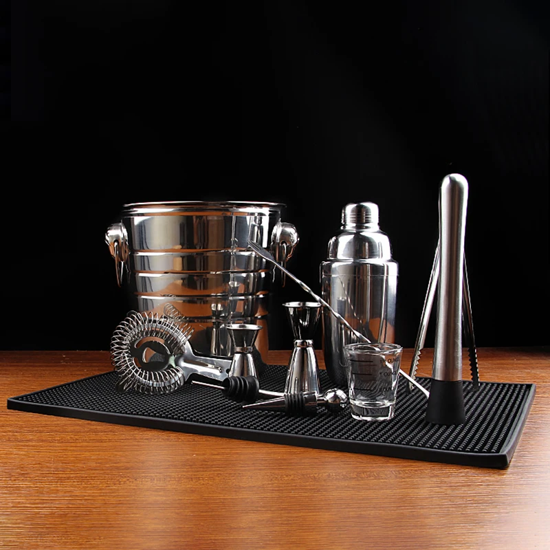 

Oneup New Style PVC Bar Service Rectangle Mat Home Drip Mats Kitchen Placemat Black Water Proof Mat Waterproof Bar Accessories