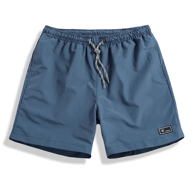 FGKKS, мужские однотонные шорты, весна-лето, мужские лоскутные шорты для бега, короткие тренировочные брюки, мужские шорты, Roupa Masculina - Цвет: Lake Blue