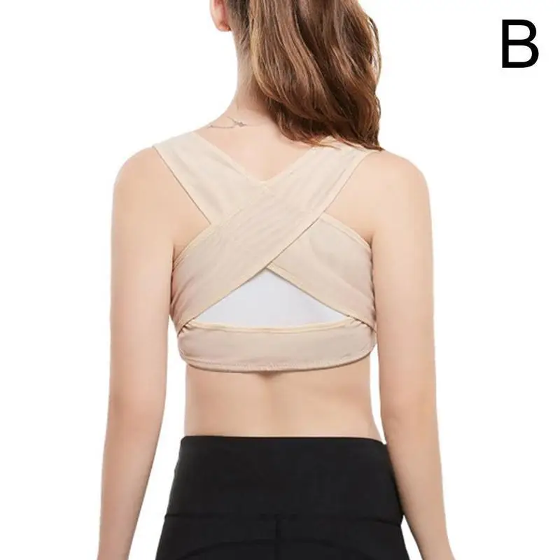 Women Adjustable Breast Back Support Belt Shoulder Brace Chest Correction Orthopedic Posture Corrector Bra Shoulder Health Care - Color: 2