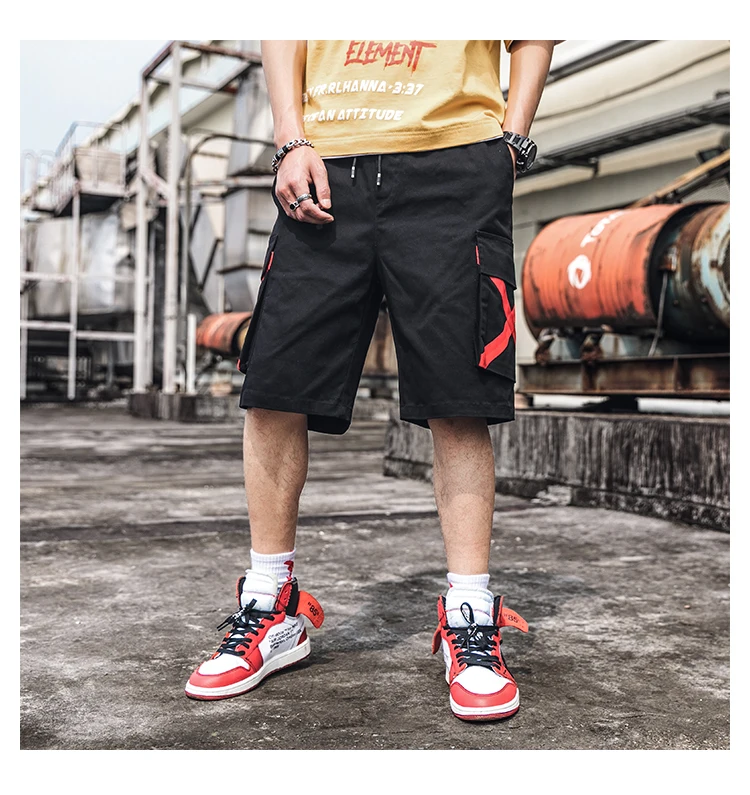 Летние военных грузов шорты камуфляж Для мужчин Повседневное уличная бегунов хип-хоп Ropa Camo стимпанк шорты мужские тренировочные брюки