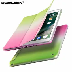 Для ipad 2018 чехол, DOWSWIN smart cover Auto Услуга сна Радуга градиент ТПУ Мягкая задняя для ipad 9,7 дюймов 2018 выпуск