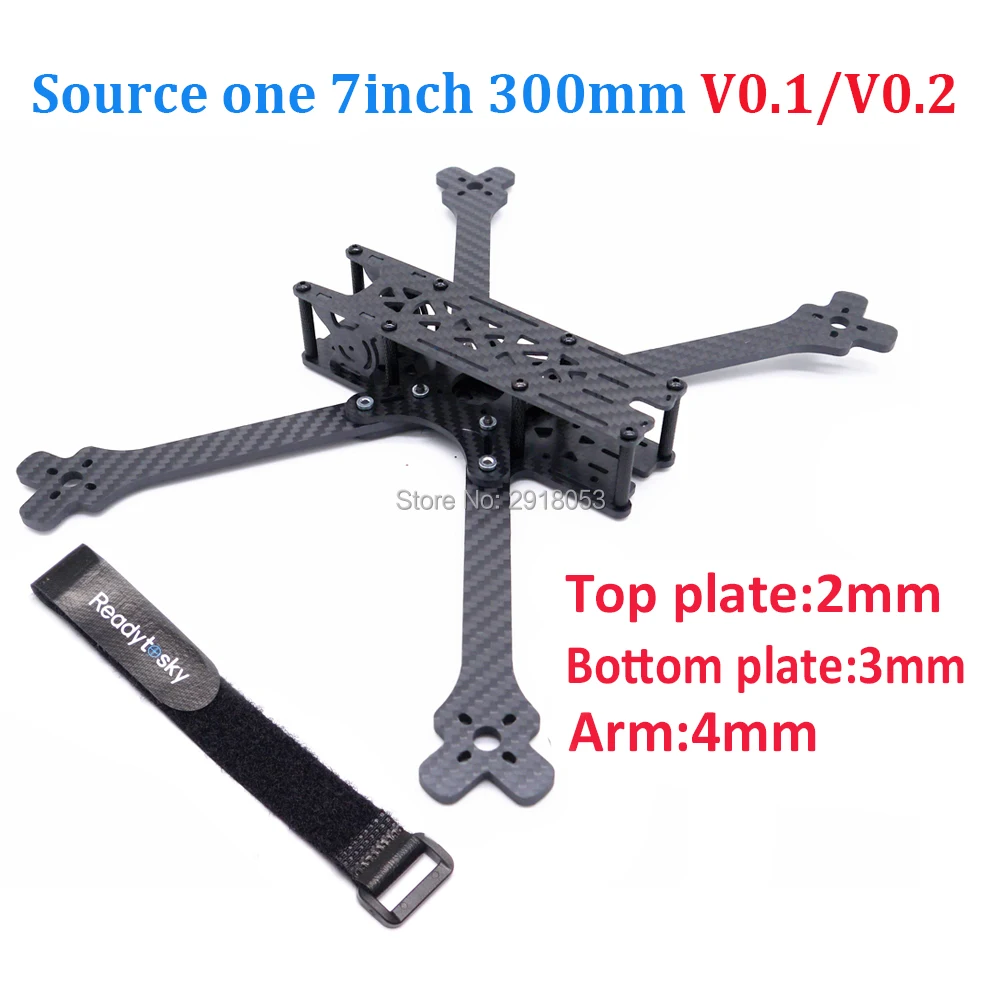 Источник one 7 &quot7 дюймов 300 мм V0.1 / V0.2 с рамкой 4 arm X FPV гоночный Дрон Квадрокоптер