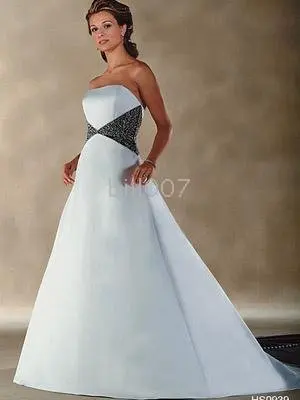 2009 Color Accented Bridal Gowns Style Wedding Dresses For