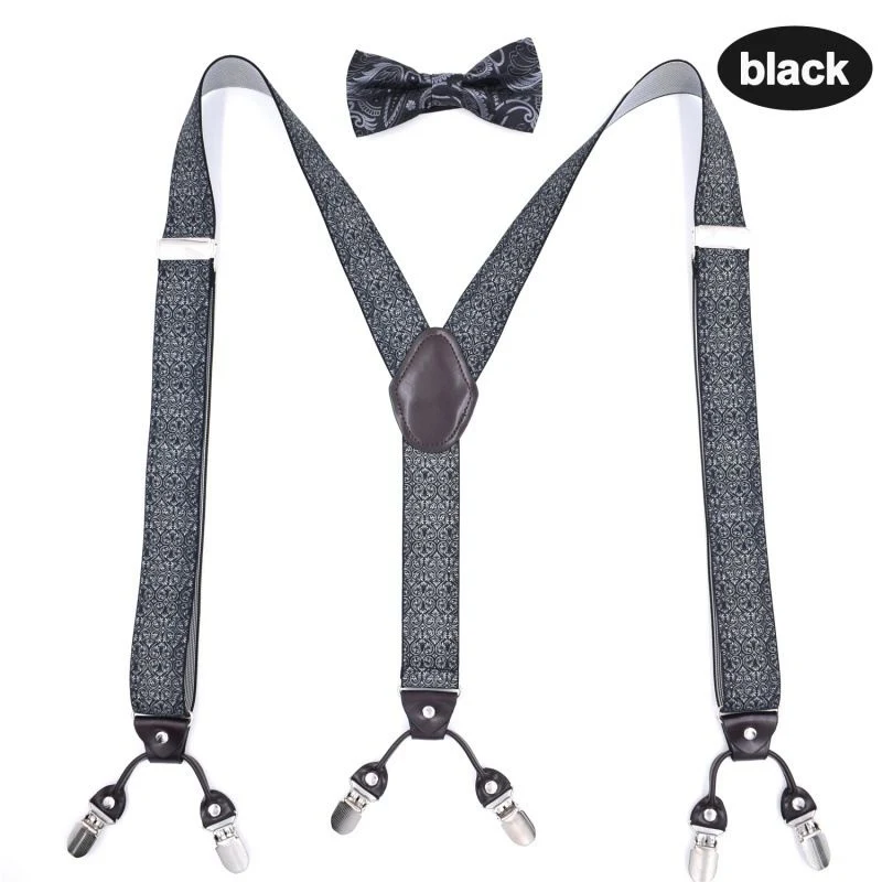 black suspender for men