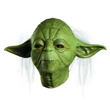 Partido Hallween Máscara Star Wars Yoda JedtI Deluxe Overhead Costume Movie TV Máscara Máscara de Látex de Adultos Un Tamaño Al Por Mayor