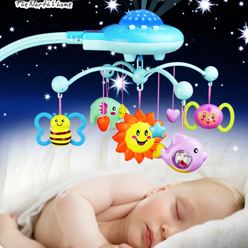 Мутикулярный Колокольчик для детской кроватки, игрушки, мультипликационные музыкальные Проекционные игрушки, сказочное кольцо для