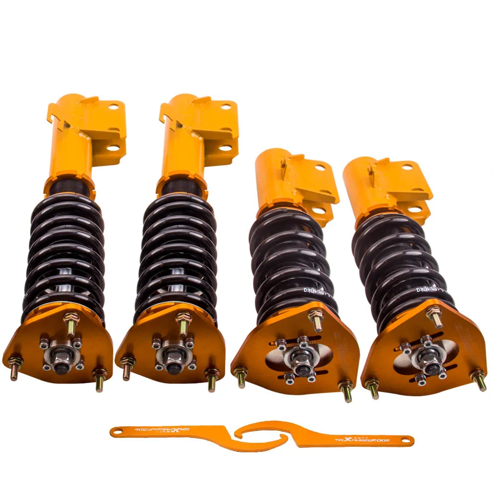 

For Subaru Impreza WRX GC8 4PCS Front & Rear Coilover Spring Struts + Top Mount for Estate Saloon WRX STi Height Adjustable